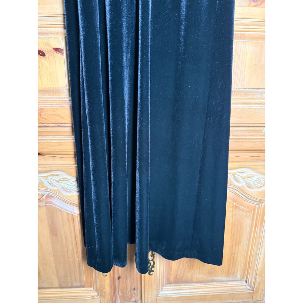 Marie St Claire Black Velvet Evening Gown Boned Corset Dress Size 4 Vintage - Picture 14 of 16